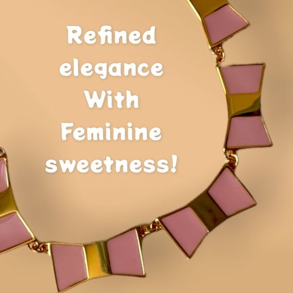 KATE SPADE Pink Bow Gold Row Shoppe Neclace - Picture 7 of 12